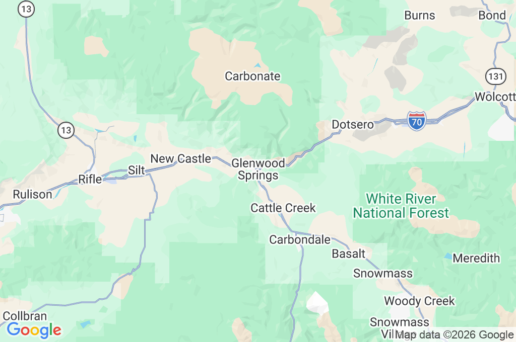 Glenwood Springs Area Map