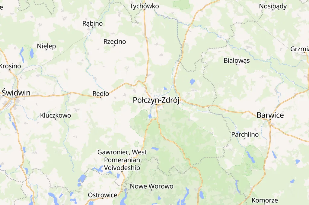 Połczyn-Zdrój Area Map
