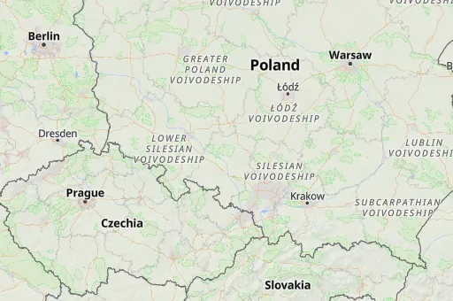 Map of Opole Voivodeship