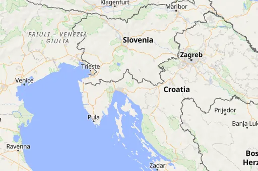 Map of Primorje-Gorski Kotar County