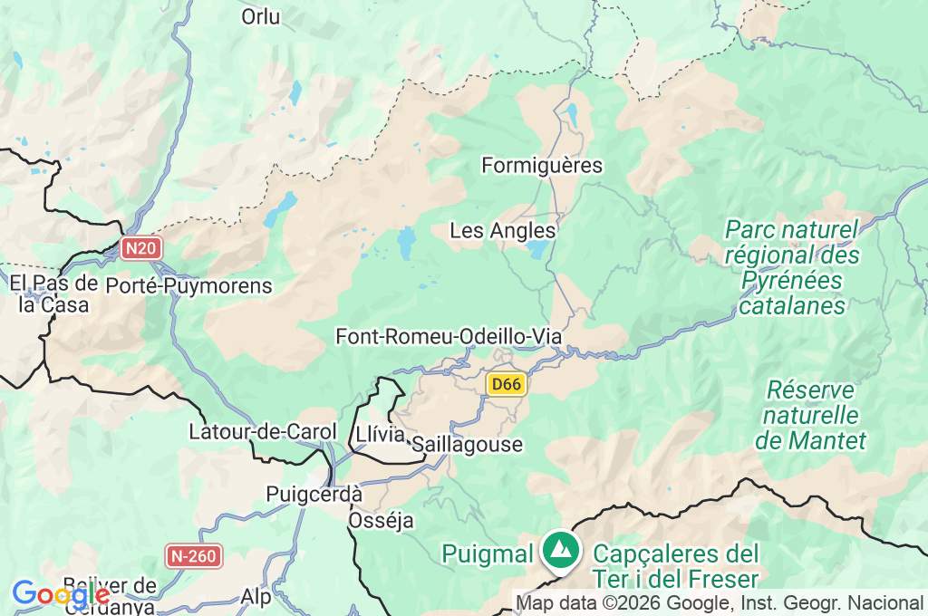 Col del Pam Area Map