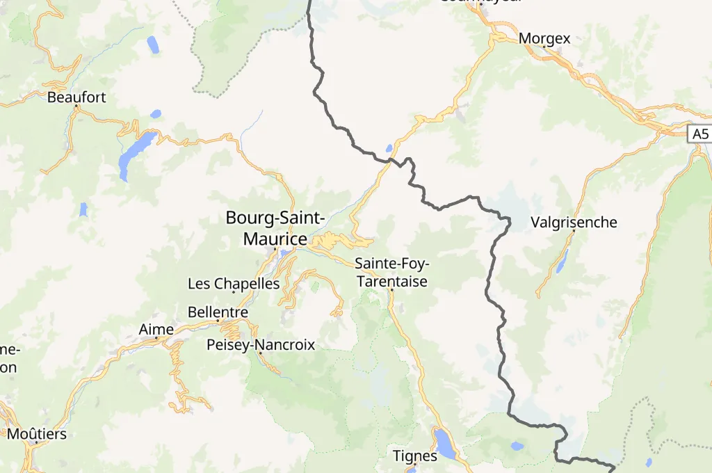 La Rosière Area Map La Rosière Area Map