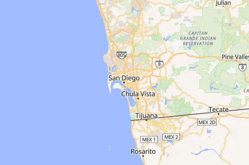 Map of San Diego