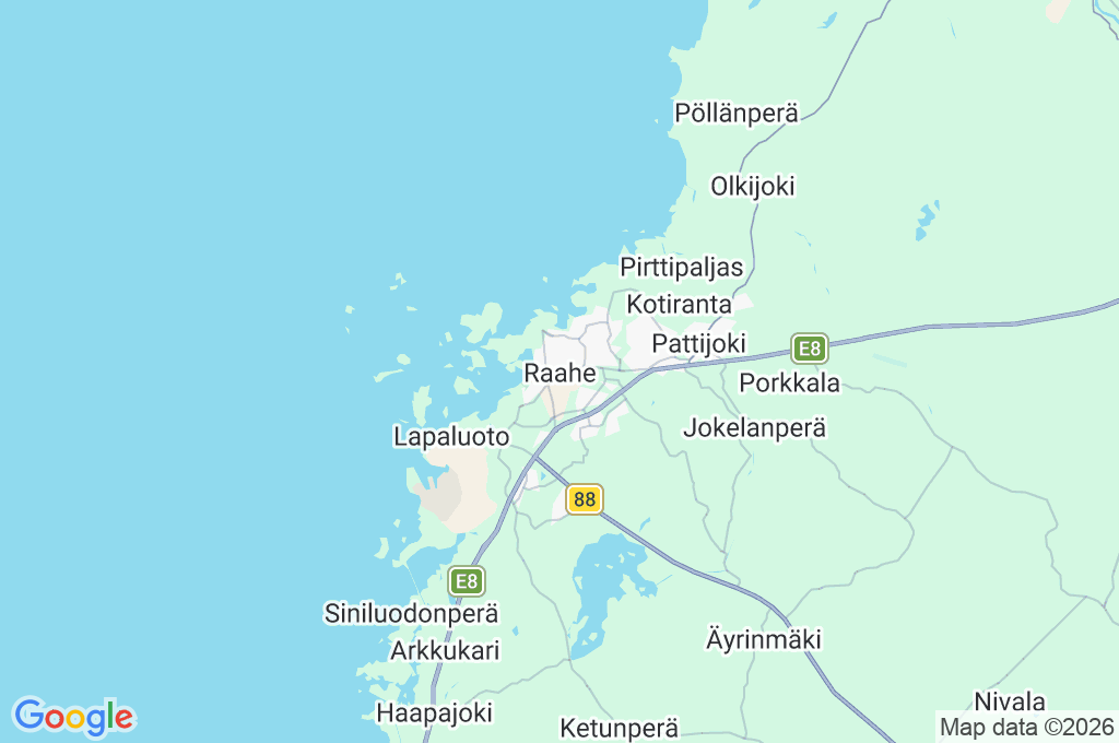 Raahe Area Map Raahe Area Map