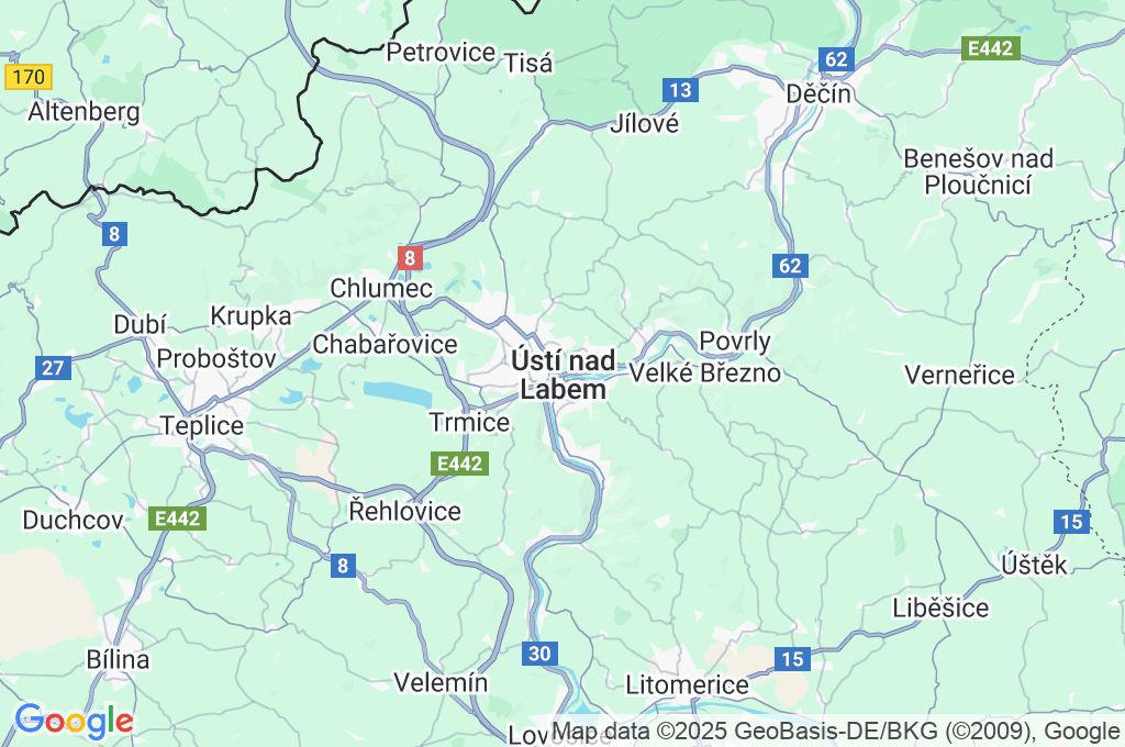 Ústí nad Labem Area Map