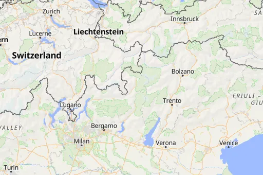 Map of Province of Sondrio
