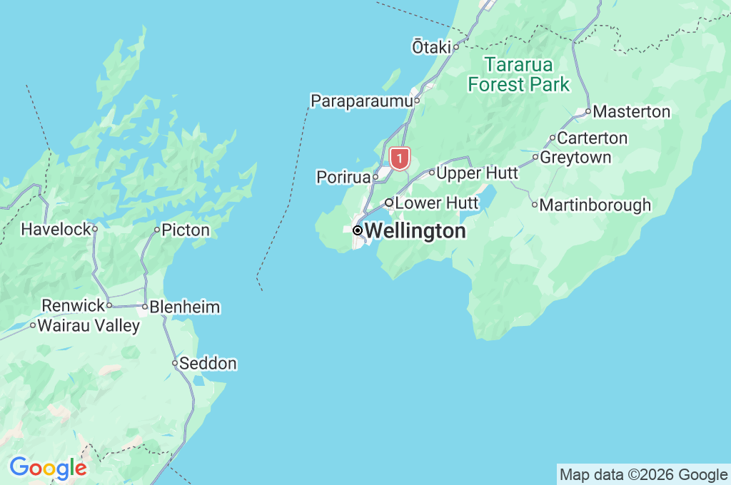 Wellington International Airport Area Map