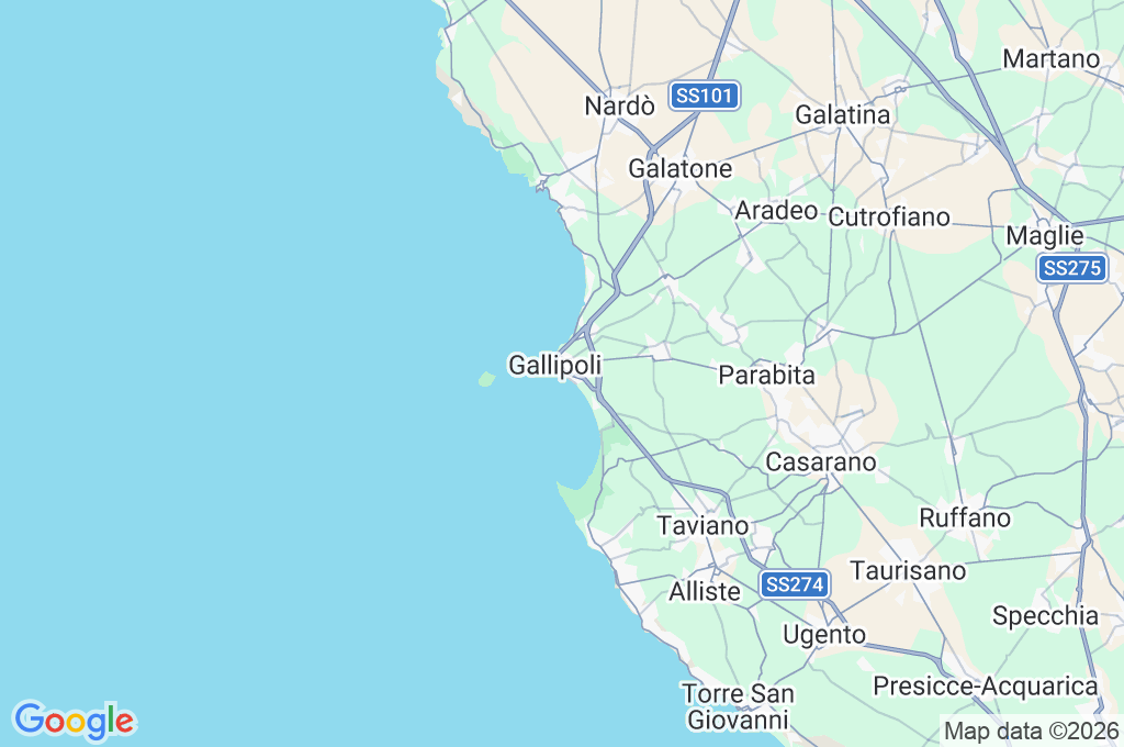 Lungomare Galileo Galilei Area Map