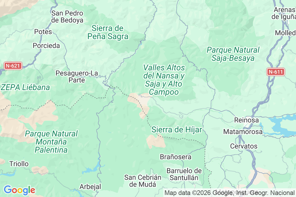 Alto Campoo Area Map