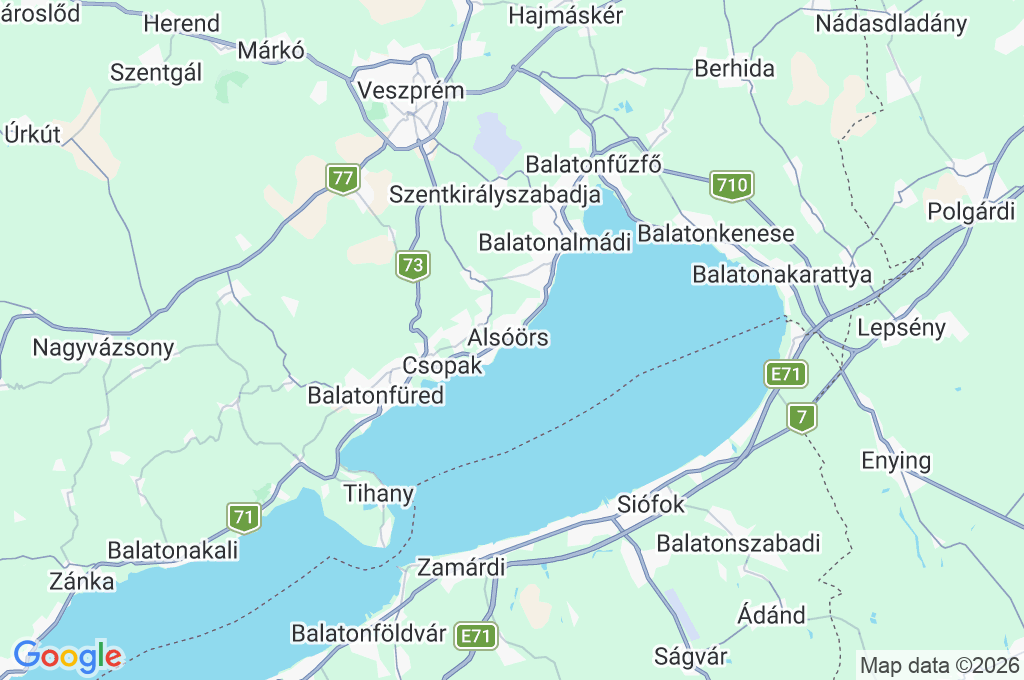 Alsóörs Area Map