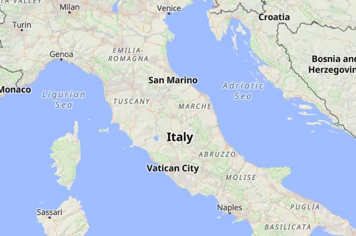 Map of Umbria