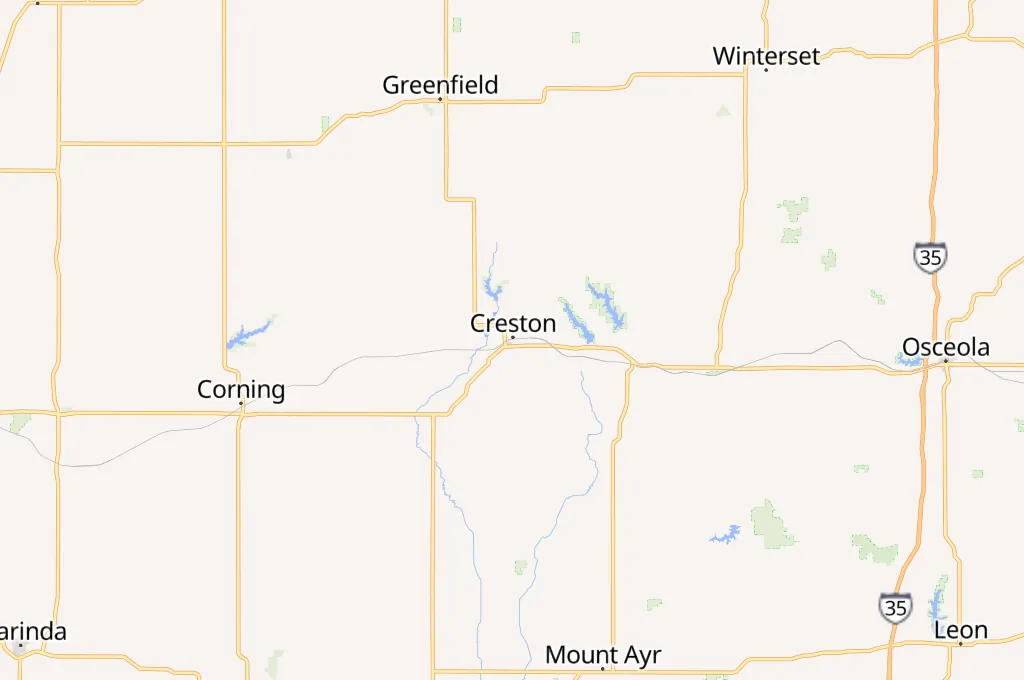 Creston Area Map Creston Area Map