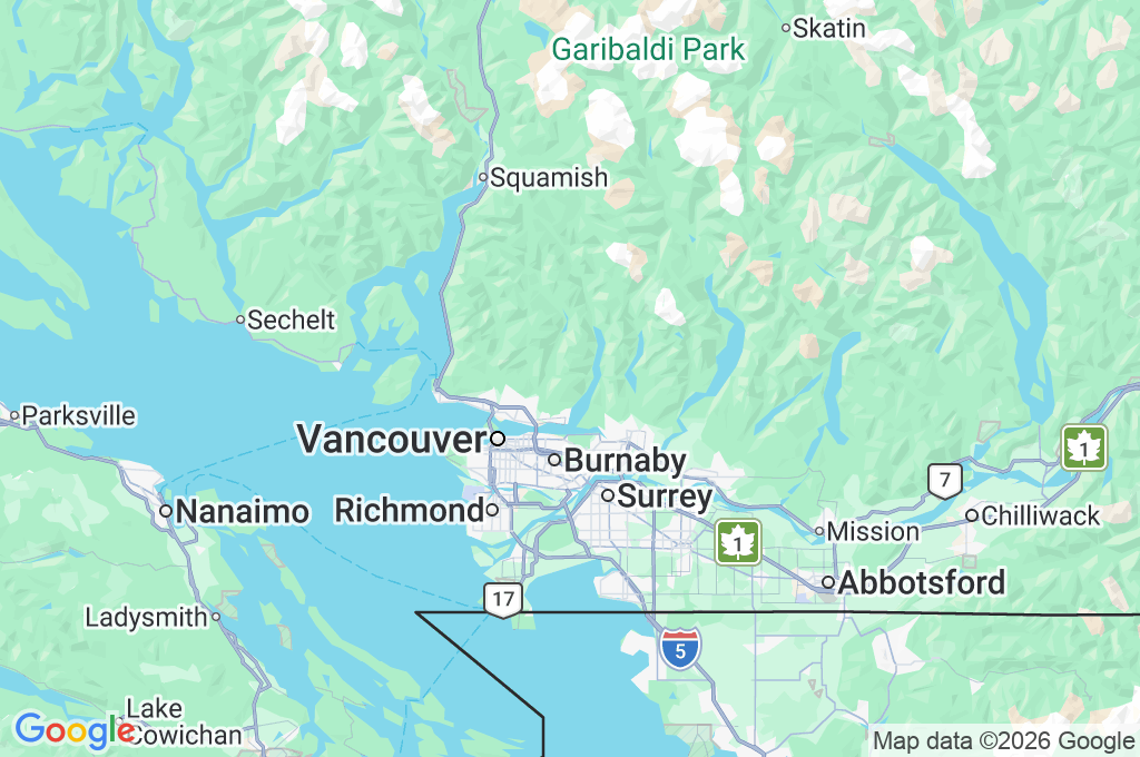 Mystery Peak, Mount Seymour Area Map Mystery Peak, Mount Seymour Area Map
