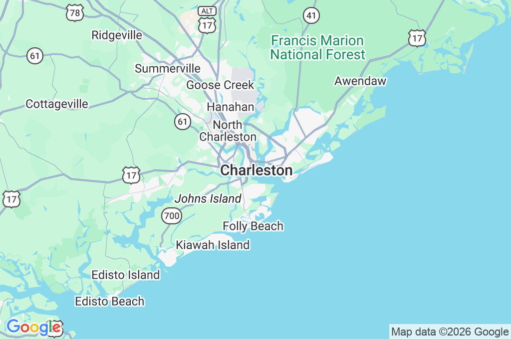 Charleston Area Map