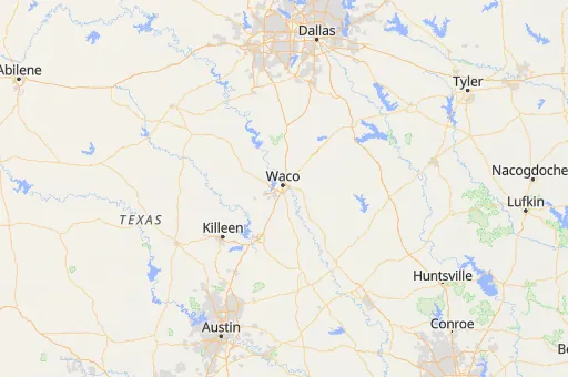 Map of Waco