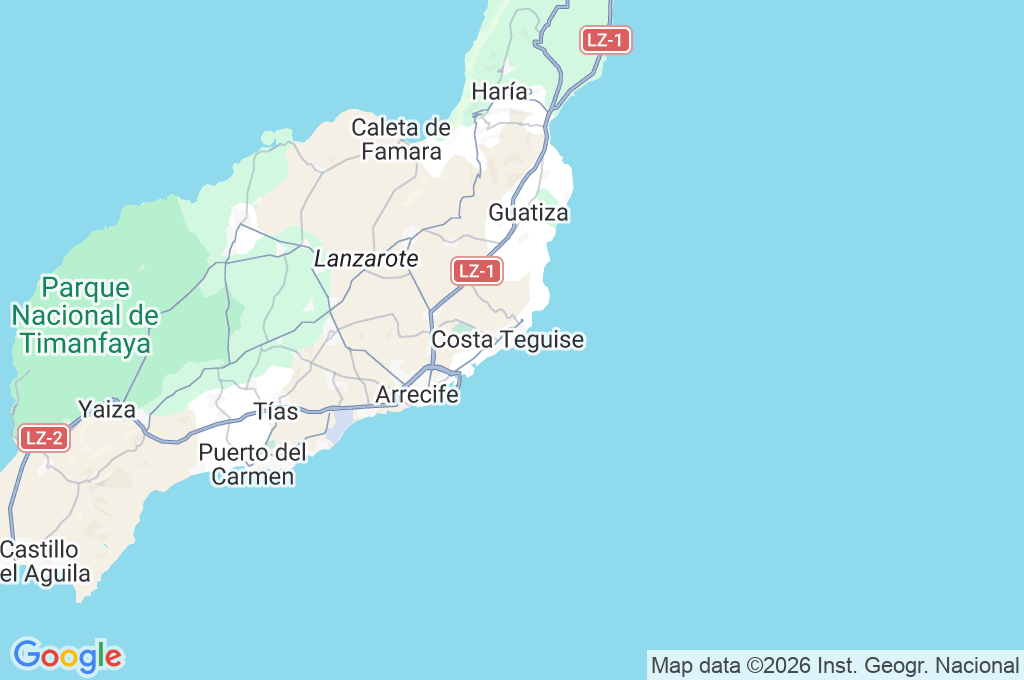 Costa Teguise Area Map Costa Teguise Area Map