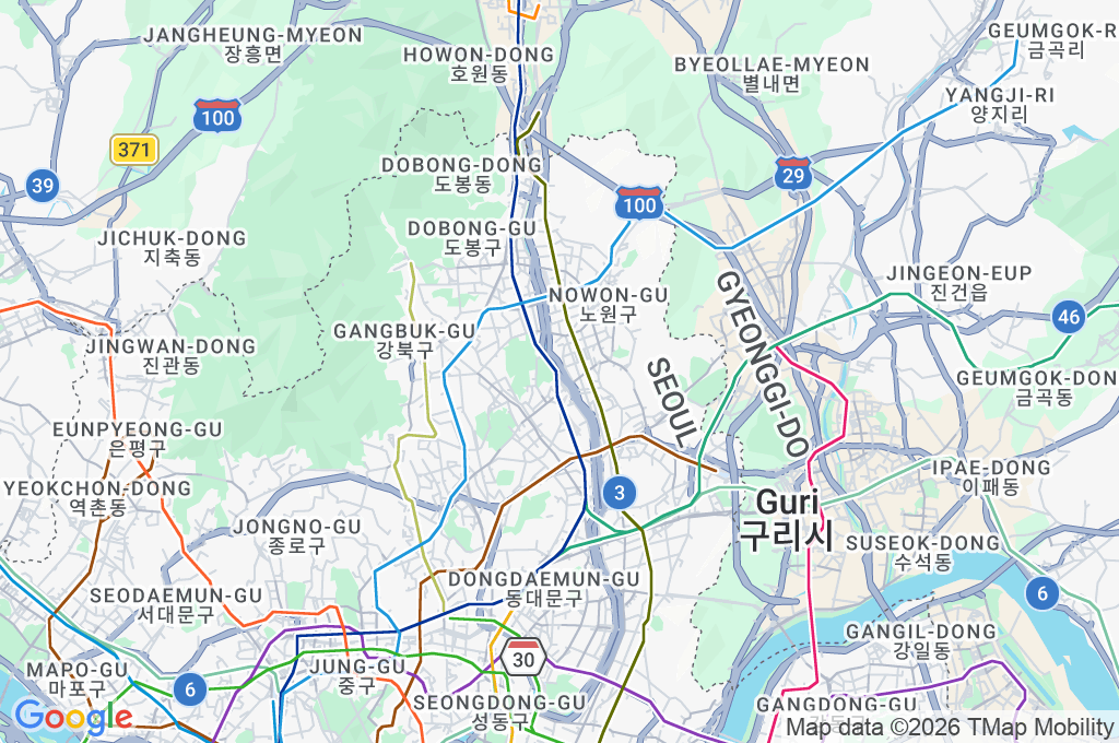 Hancheon Bridge Area Map