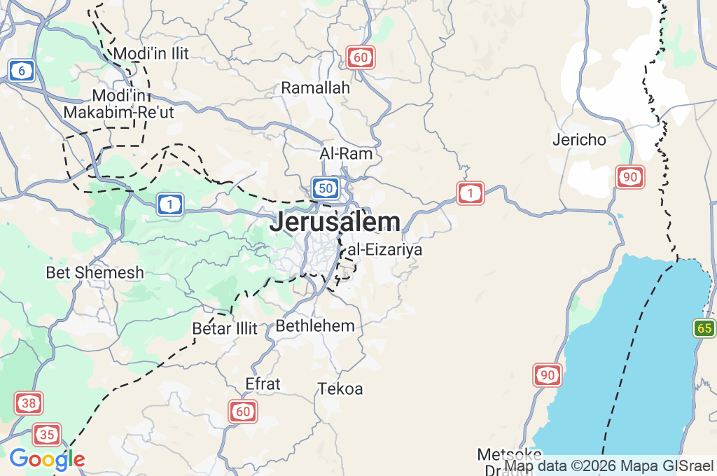Mount of Olives Area Map