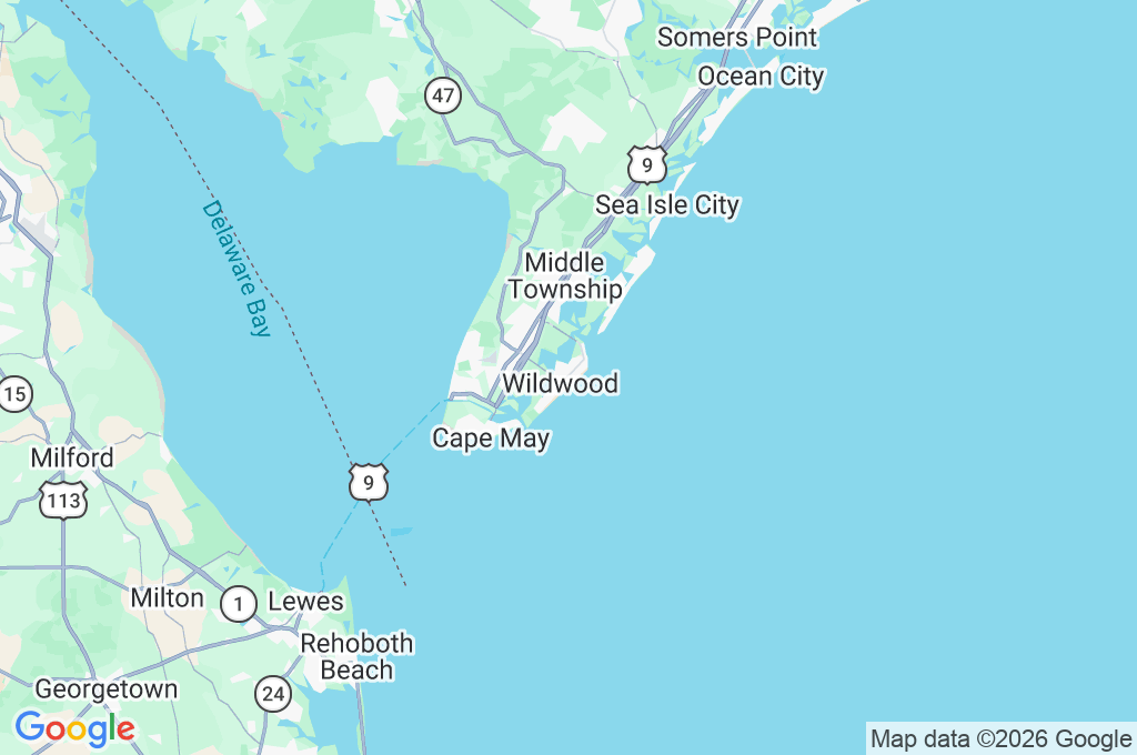 Wildwood Boardwalk Area Map Wildwood Boardwalk Area Map