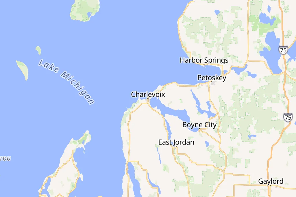Charlevoix Area Map