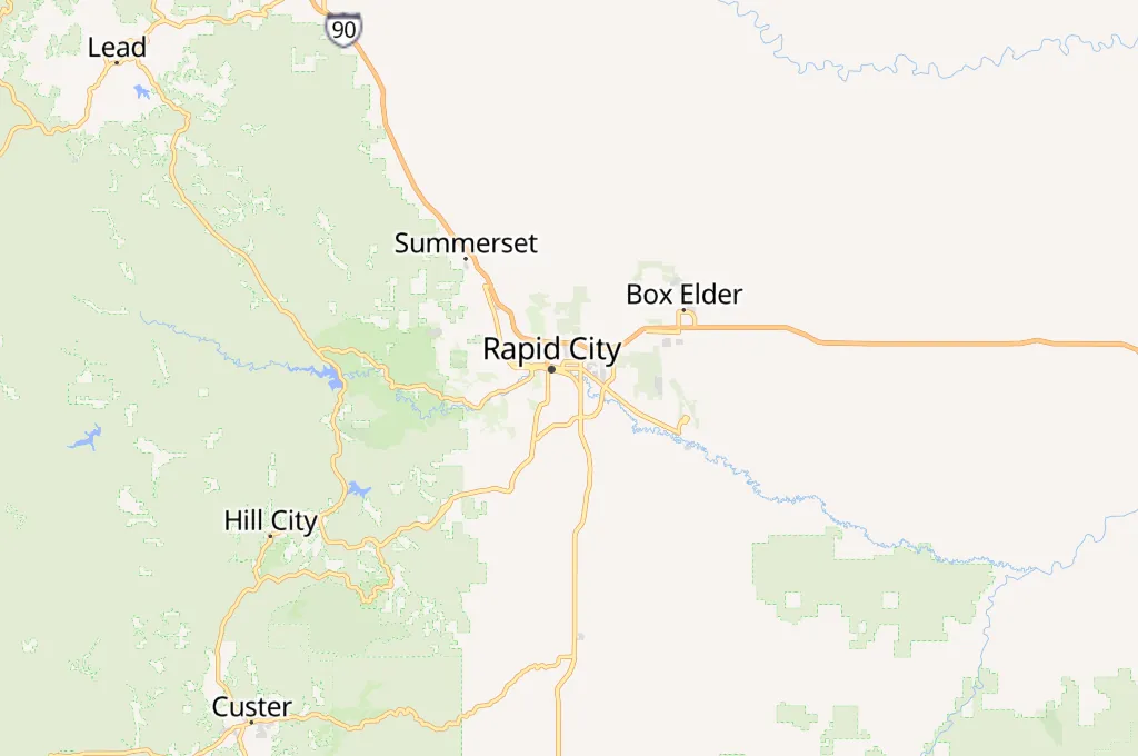 South Dakota Mines Area Map South Dakota Mines Area Map