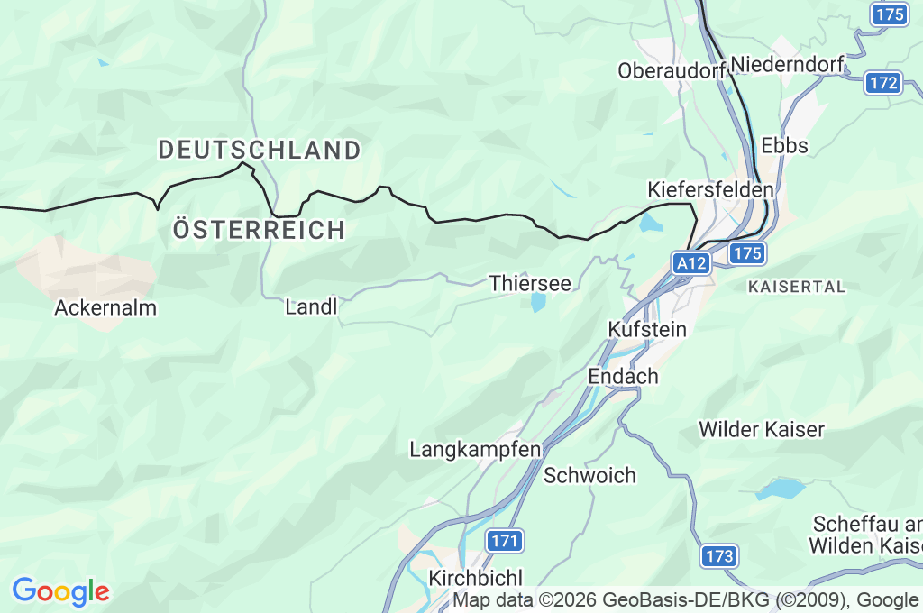 Thiersee Area Map