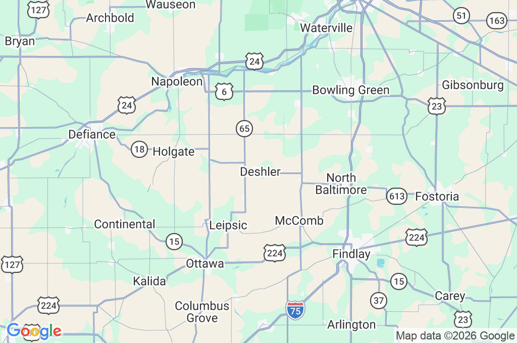 Deshler Crossroads Park Area Map