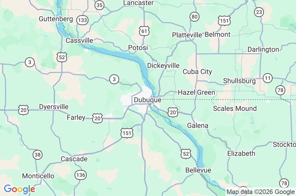 Dubuque Junction Area Map