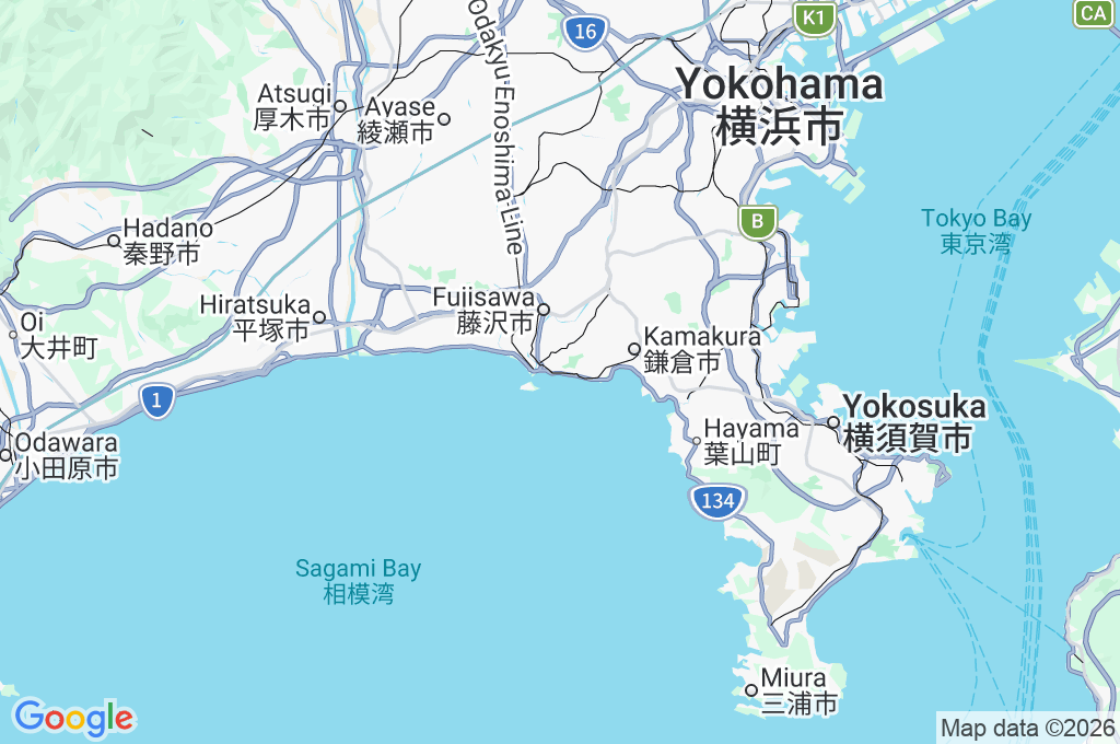 Kamakurakoukoumae Station Area Map