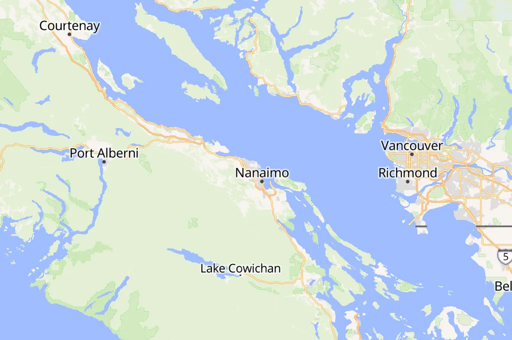 Departure Bay Area Map Departure Bay Area Map