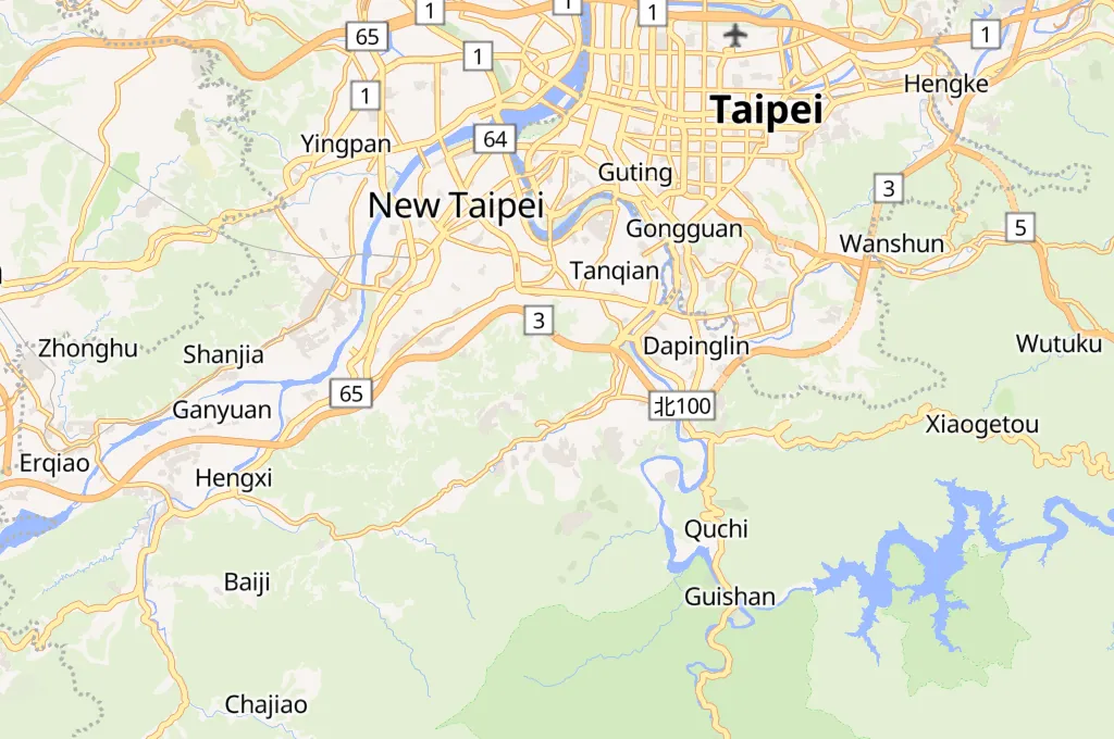 Nanshan Fude Temple Area Map Nanshan Fude Temple Area Map