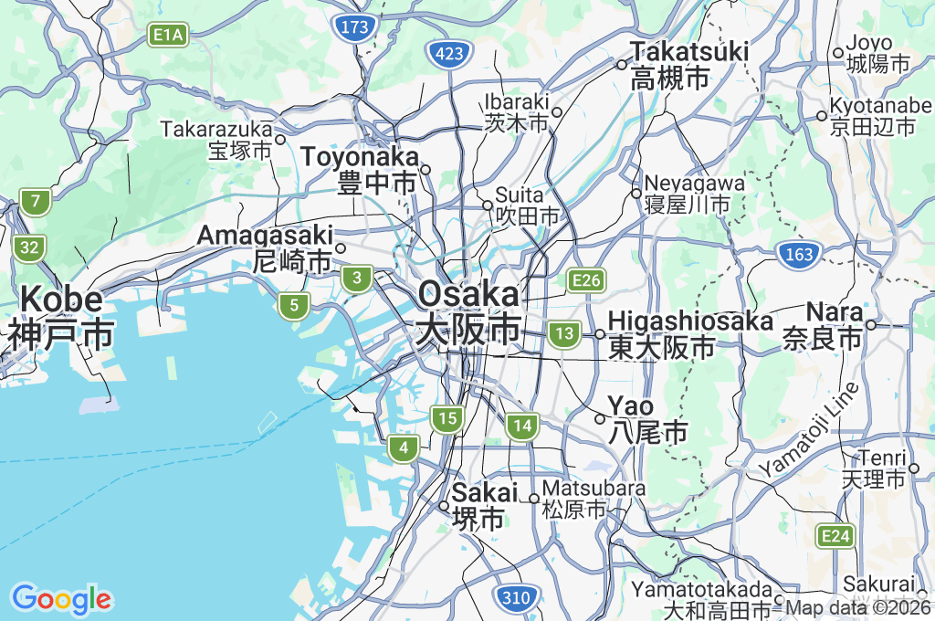 Osaka Area Map Osaka Area Map