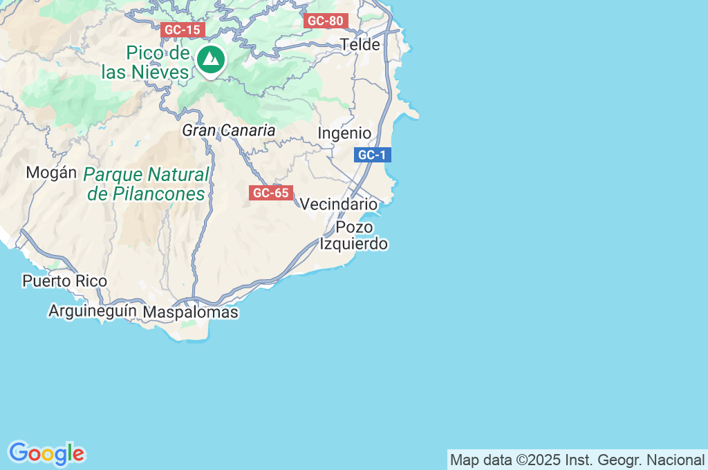 Pozo Izquierdo Area Map