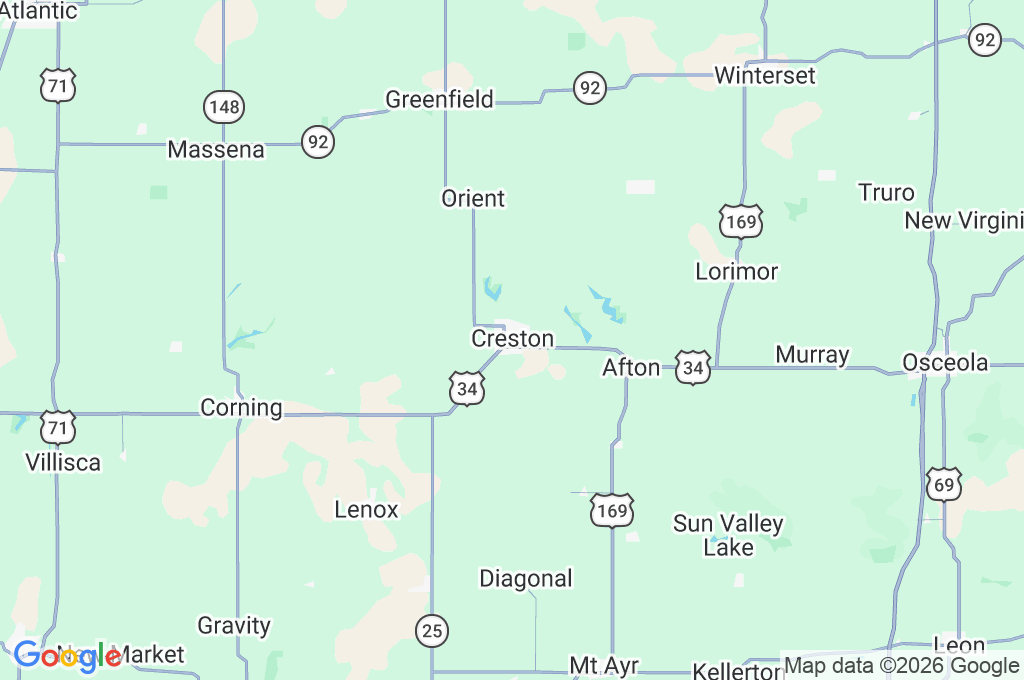 Creston Area Map Creston Area Map