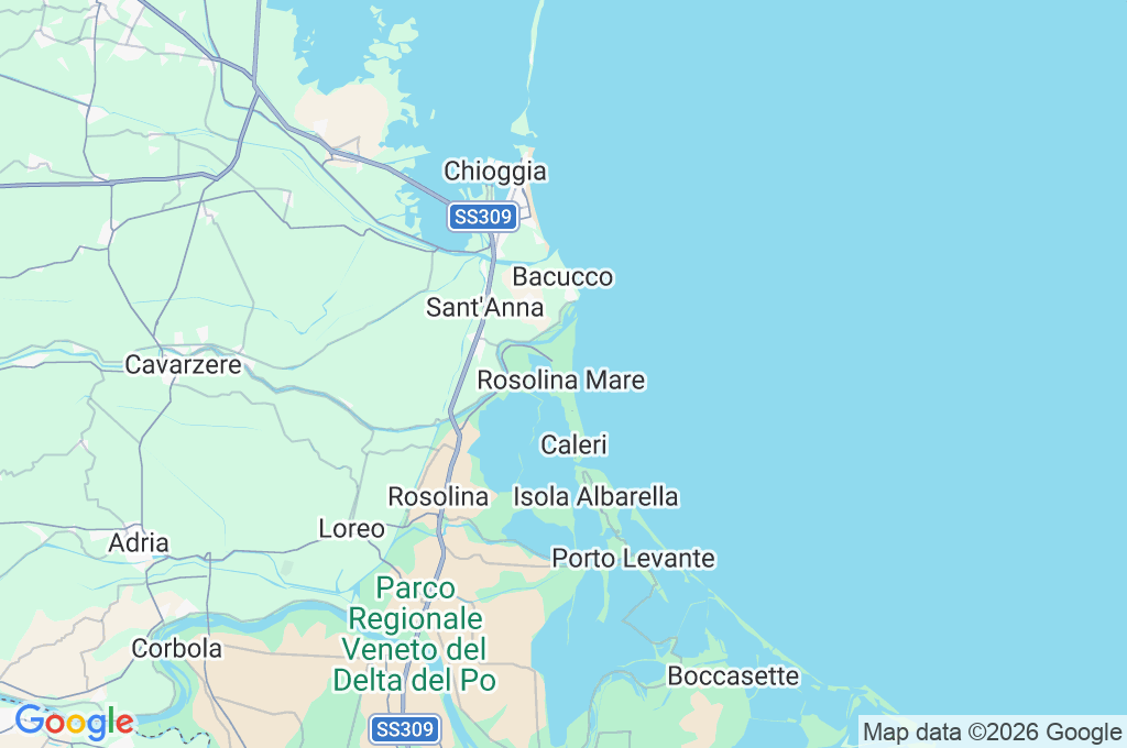 Rosolina Mare Area Map Rosolina Mare Area Map