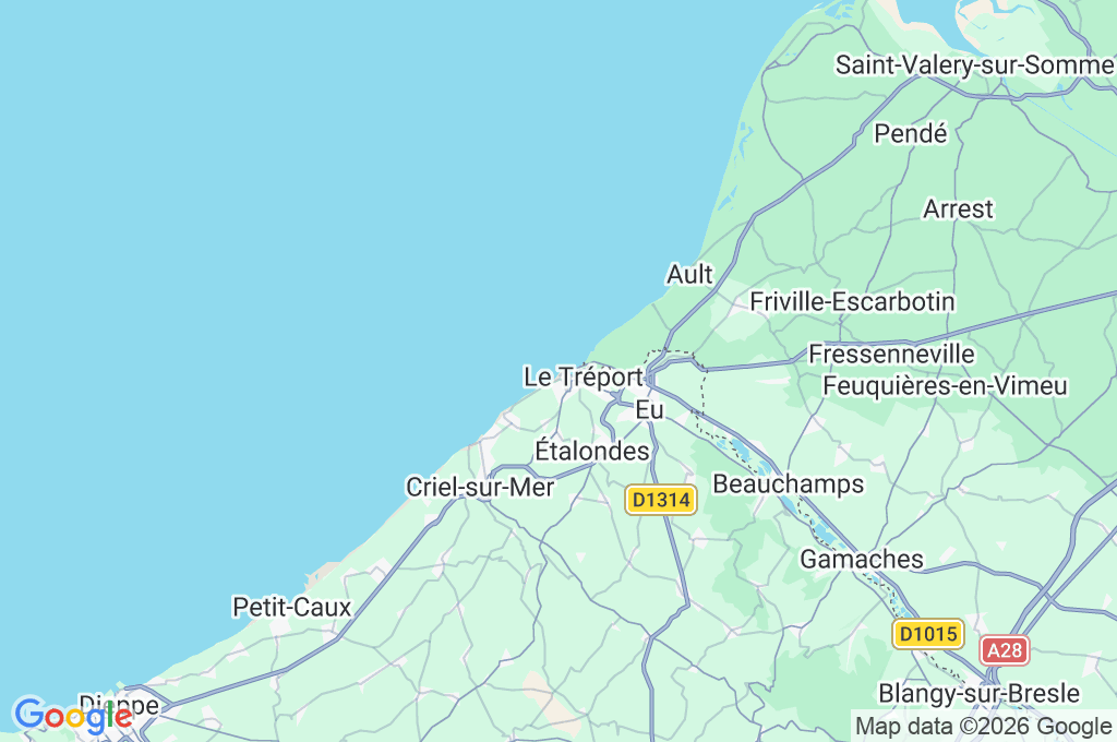 Le Tréport Area Map Le Tréport Area Map