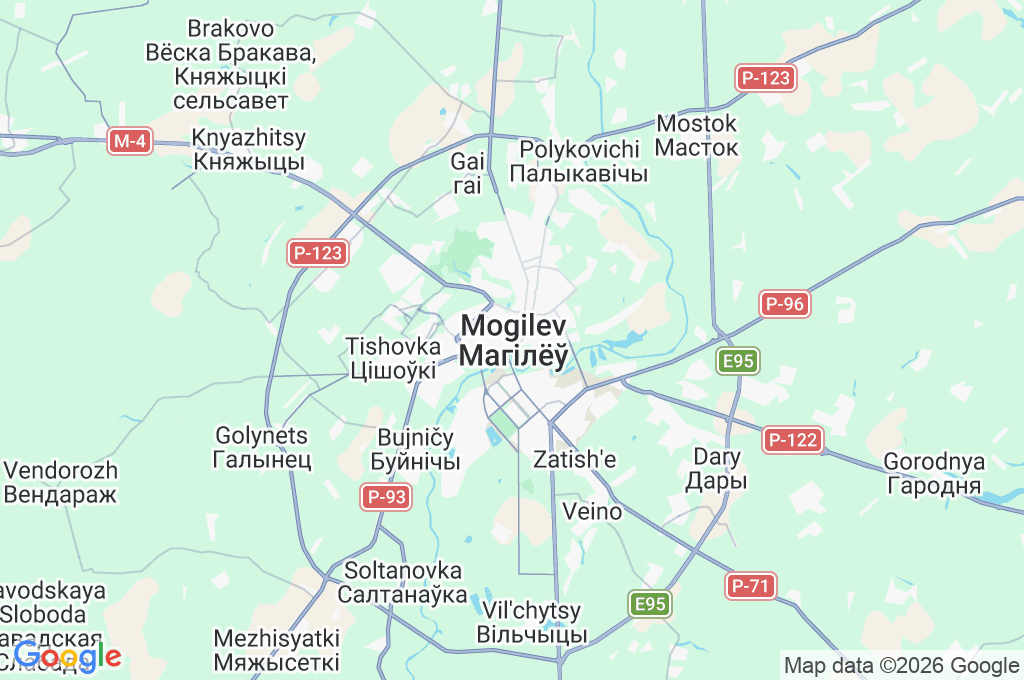 Mogilev Area Map Mogilev Area Map
