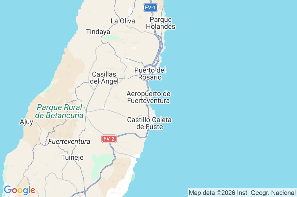 Fuerteventura Airport Area Map Fuerteventura Airport Area Map