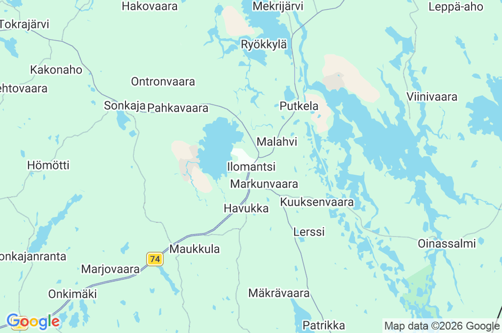 Ilomantsi Area Map Ilomantsi Area Map