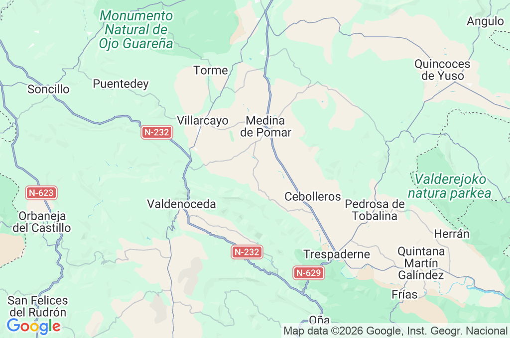 Las Merindades Area Map
