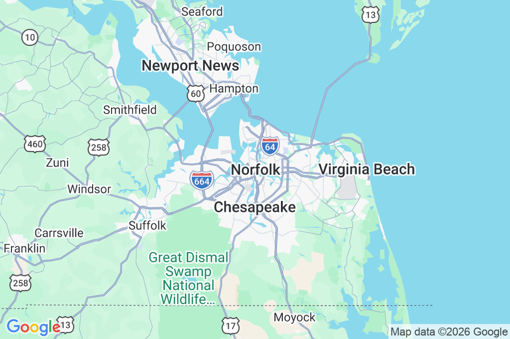 Norfolk Area Map Norfolk Area Map