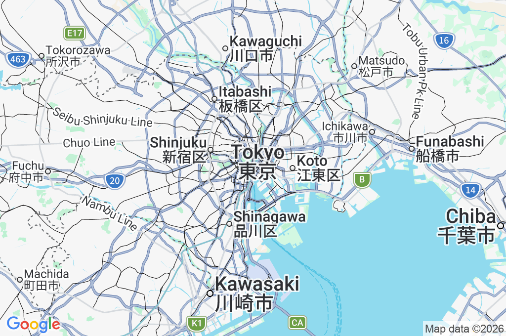 Sukiyabashi Crossing Area Map