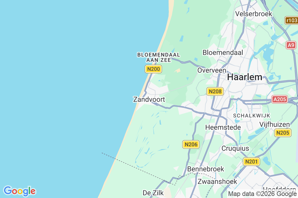 Zandvoort Area Map Zandvoort Area Map