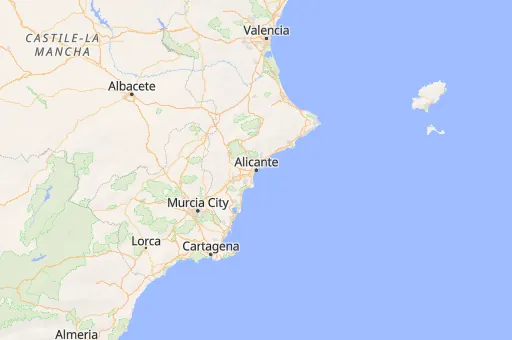 Map of Alicante