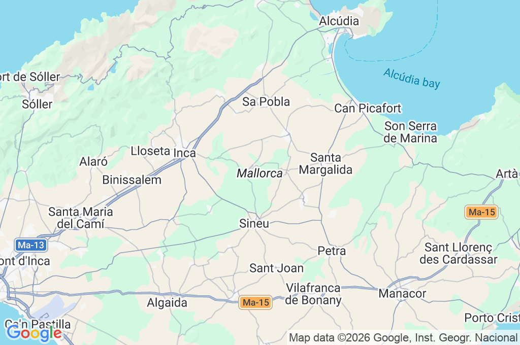 Mallorca Area Map