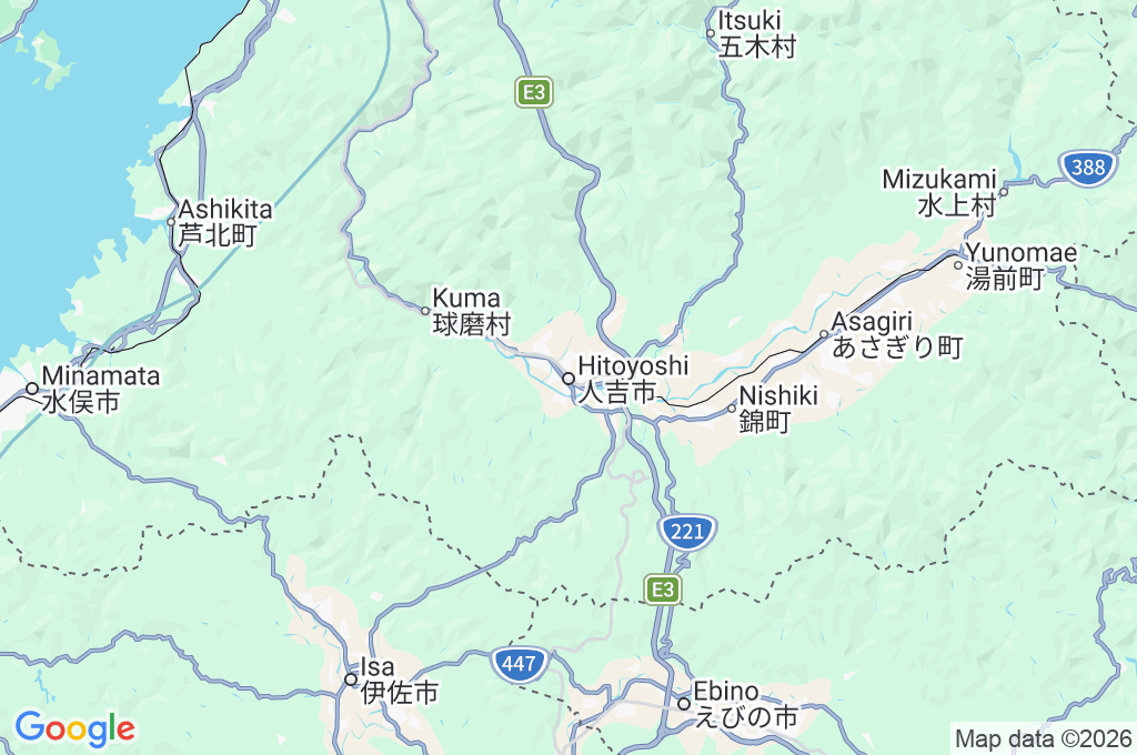 Hitoyoshi Area Map Hitoyoshi Area Map