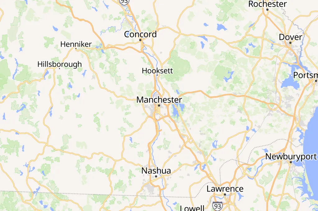 Manchester Area Map