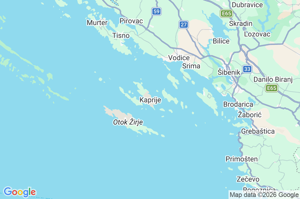 Kaprije Area Map