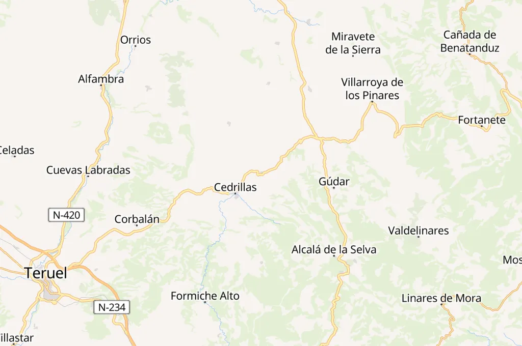 Monteagudo del Castillo Area Map Monteagudo del Castillo Area Map