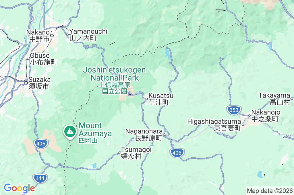 Yubatake Area Map
